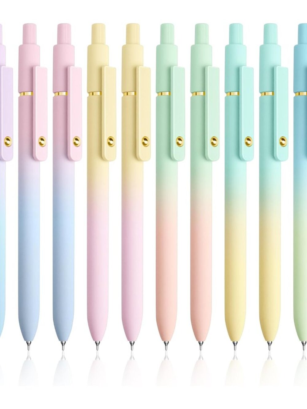 Gel Pens, 12 Pcs 0.5mm Fine Point Smooth Writing Pens Japanese Cute Pens, High-E